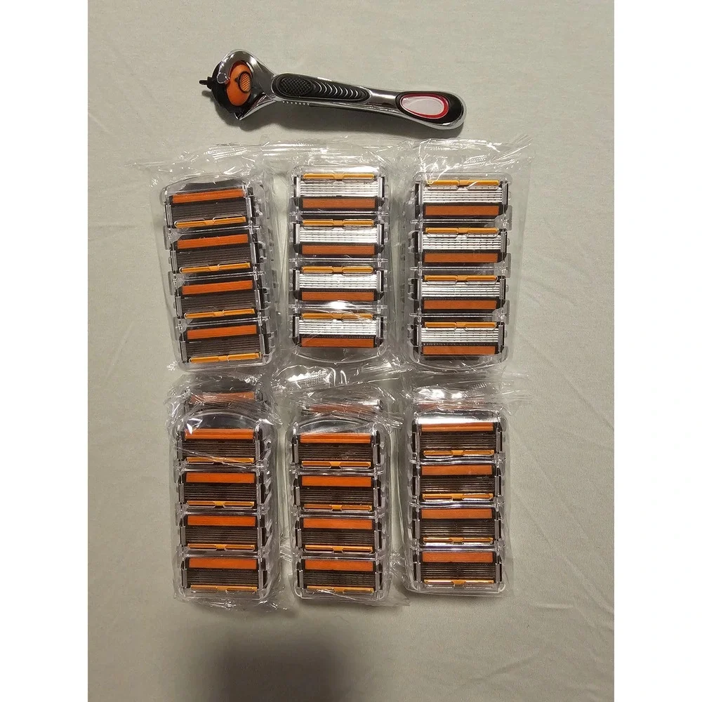 Unbranded Fusion 5 Razor Handle with 48 Replacement Blade Cartridges Bulk Set